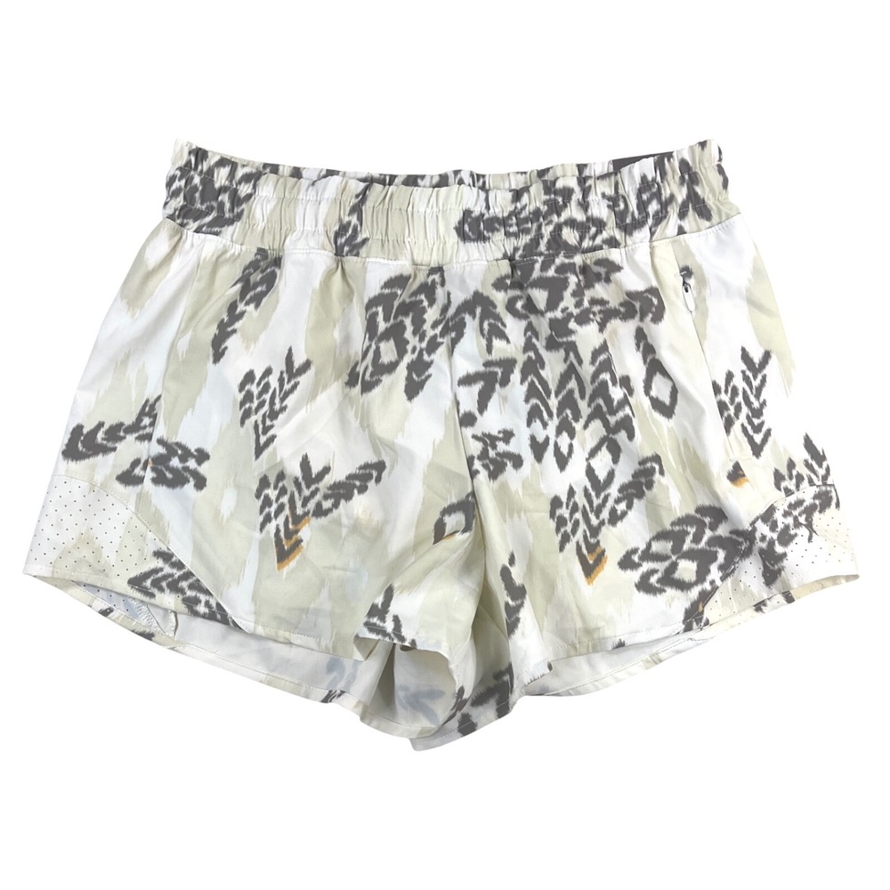Calia Run Collection Mid Rise Infinity Shorts 3 Inch Inseam XXS Beige Gray Print